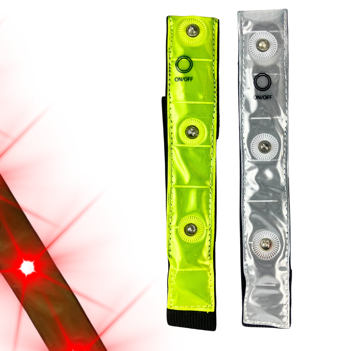 4-led Lighted Bicycle Reflector Strap Band  - SF-75004