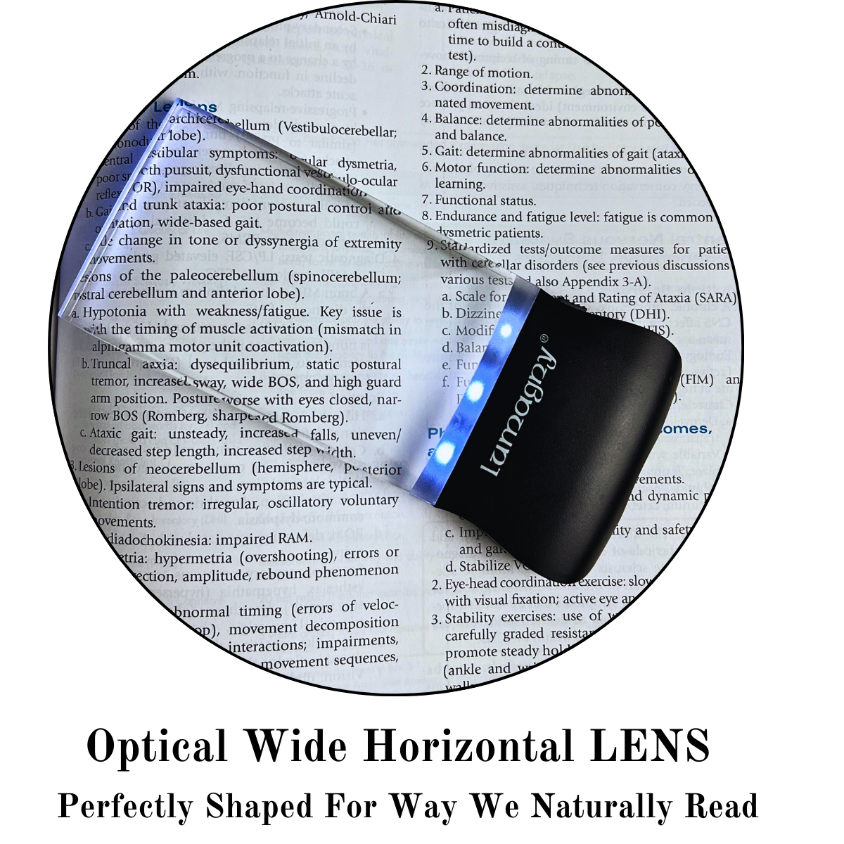 LED Illuminated Rectagular Booklight Magnifier  - MG-75980