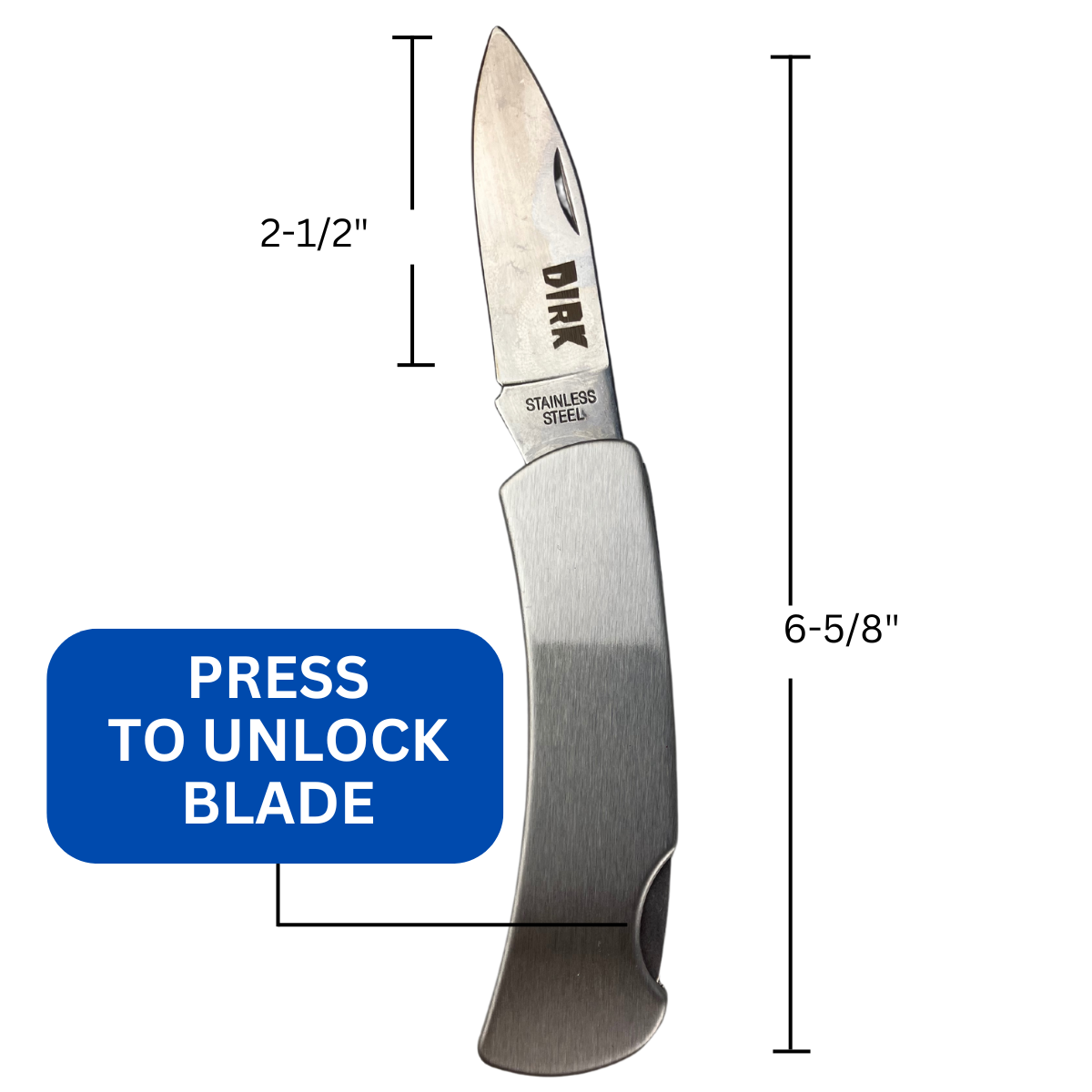 6.75" (17.1 cm) Stainless Steel Pocket Knife