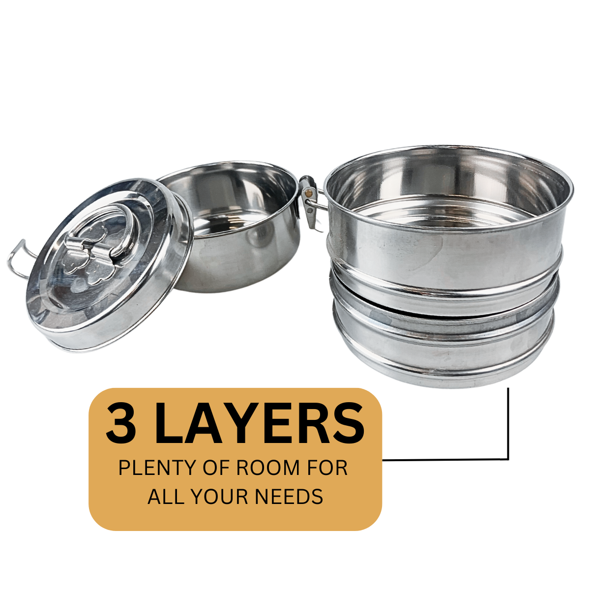 3 Layer SS Tiffin Box/Lunch Box