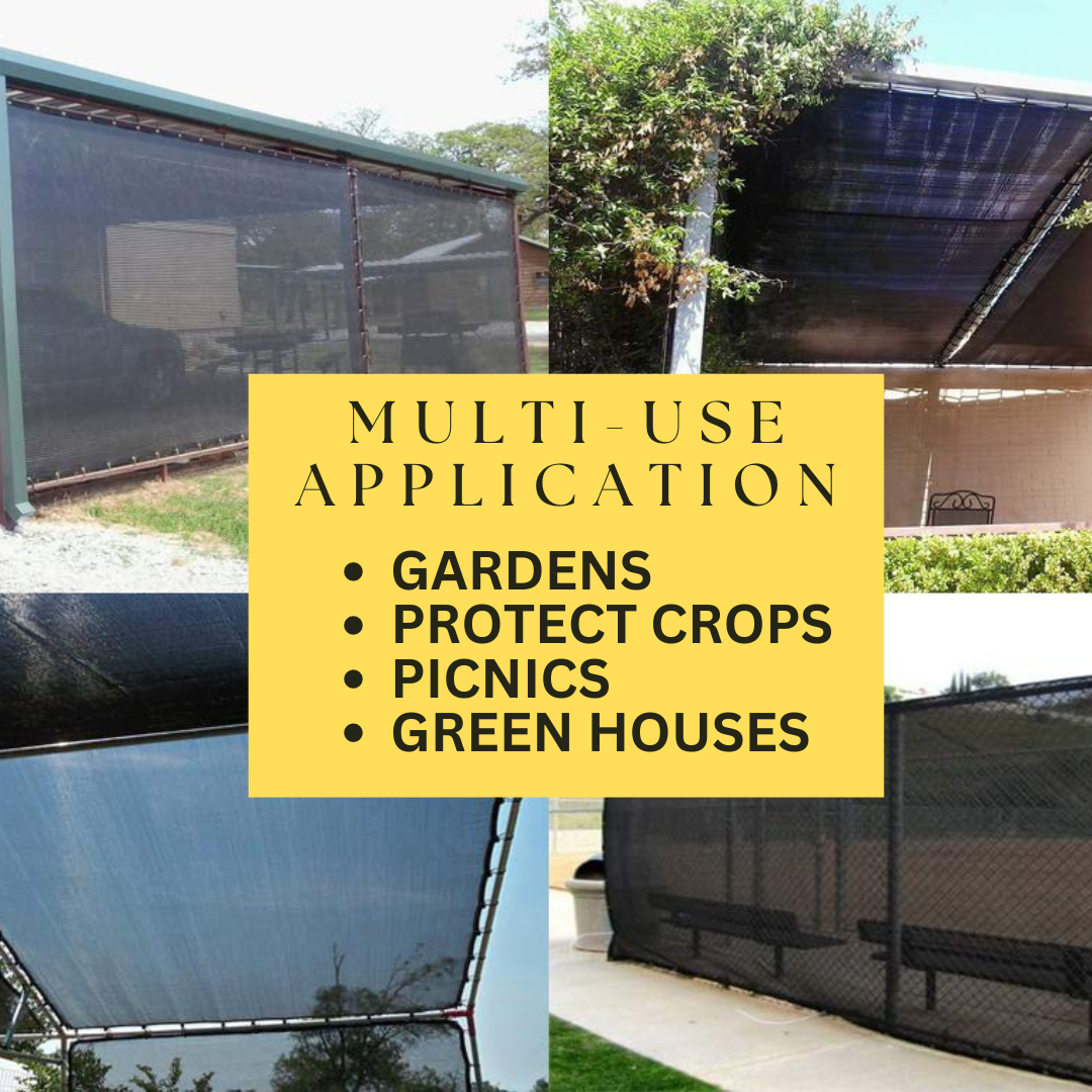 20' x 30' Black Sunshade Net  - TSB-72030