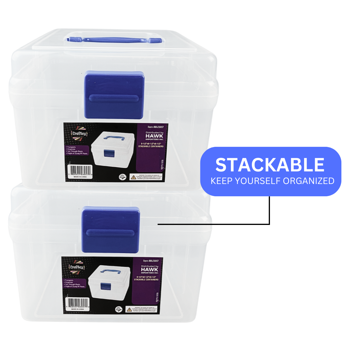 Clear Plastic Storage Box | Plastic Top Handle & Latch