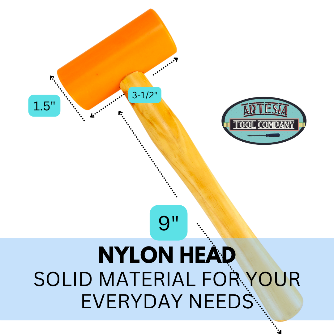 Orange Nylon Head Hammer - 1.5-inch Striking Surface  - PH-28055