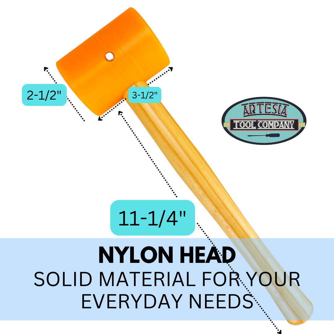 Orange Nylon Head Hammer - 2-1/2 Inch Striking Surface  - PH-28053