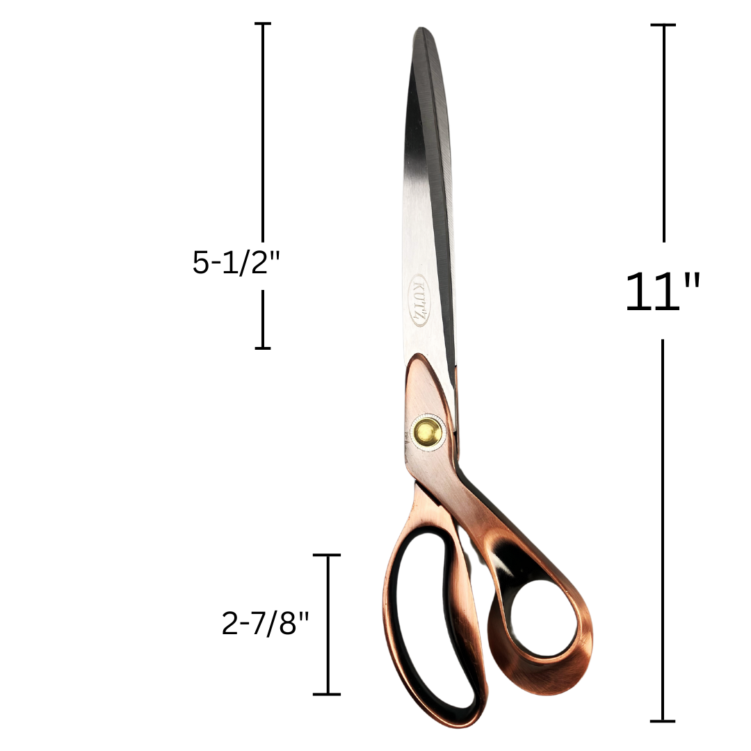 11-Inch Heavy Duty Tailor Scissors with Stainless Steel Blades and Comfort Grip Zinc Alloy Handle