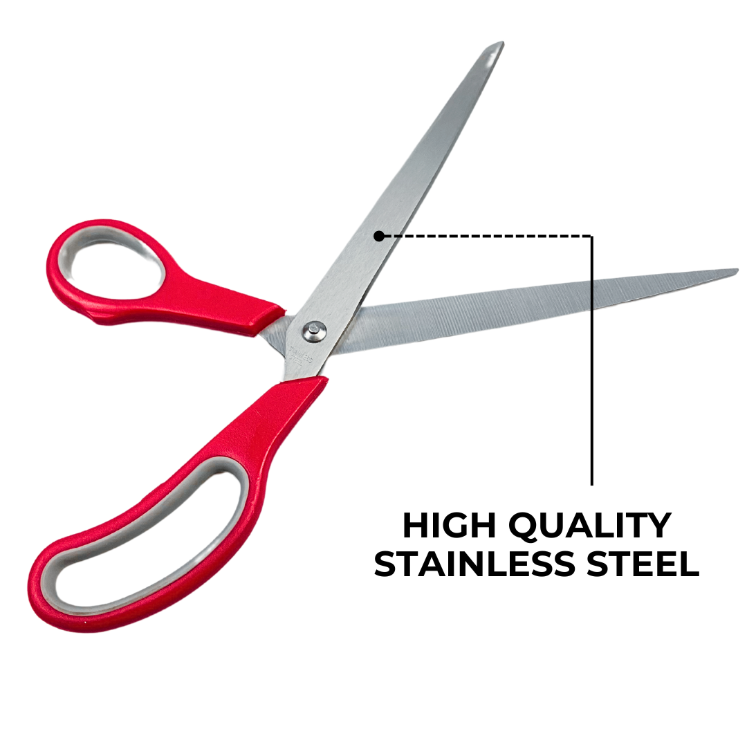 KUTZ 8.5" Comfort-Handle Office Scissors | Large Finger Holes | Extra Sharp Stainless Steel Blades