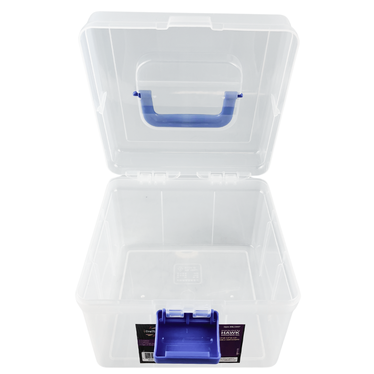 Clear Plastic Storage Box | Plastic Top Handle & Latch