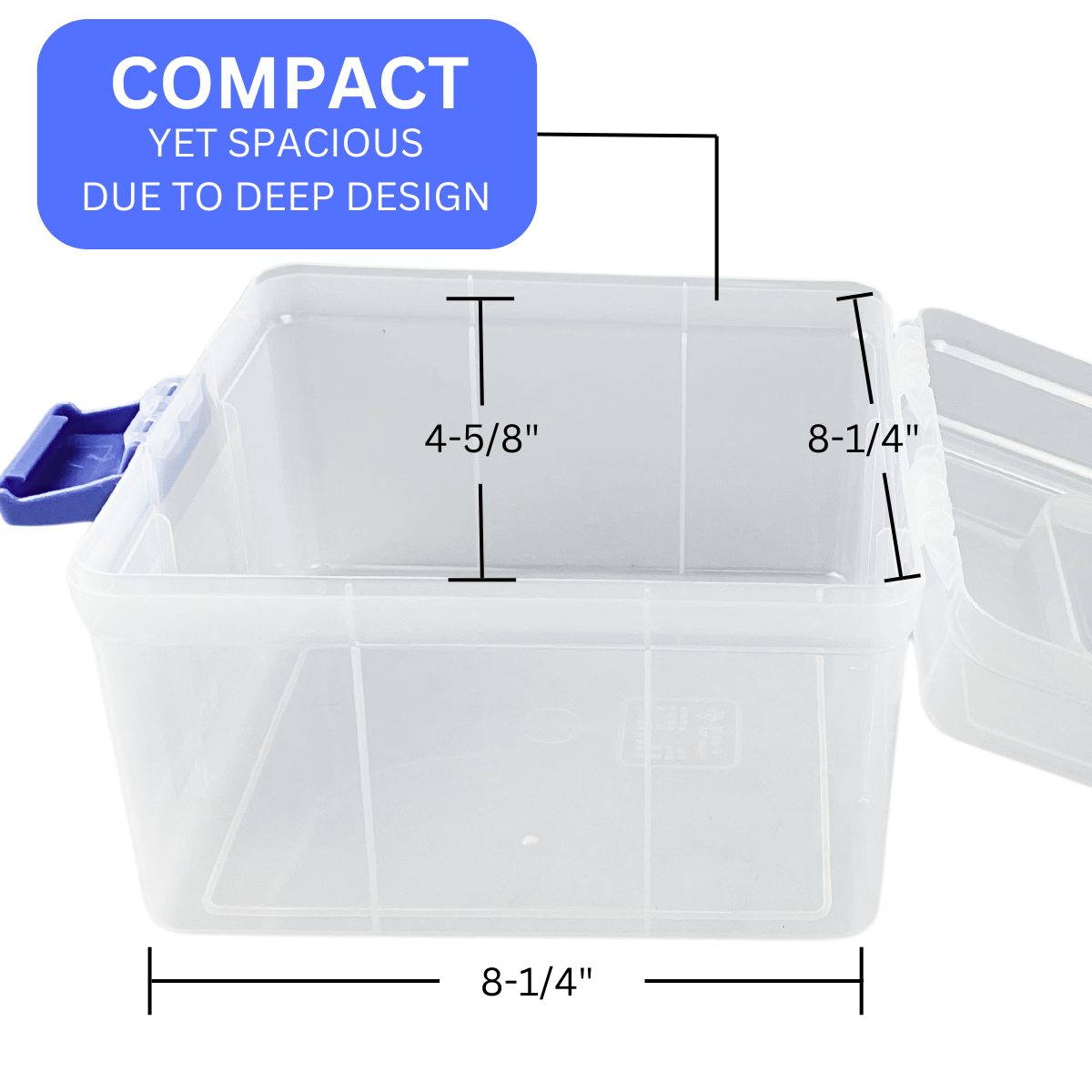 Clear Plastic Storage Box | Plastic Top Handle & Latch