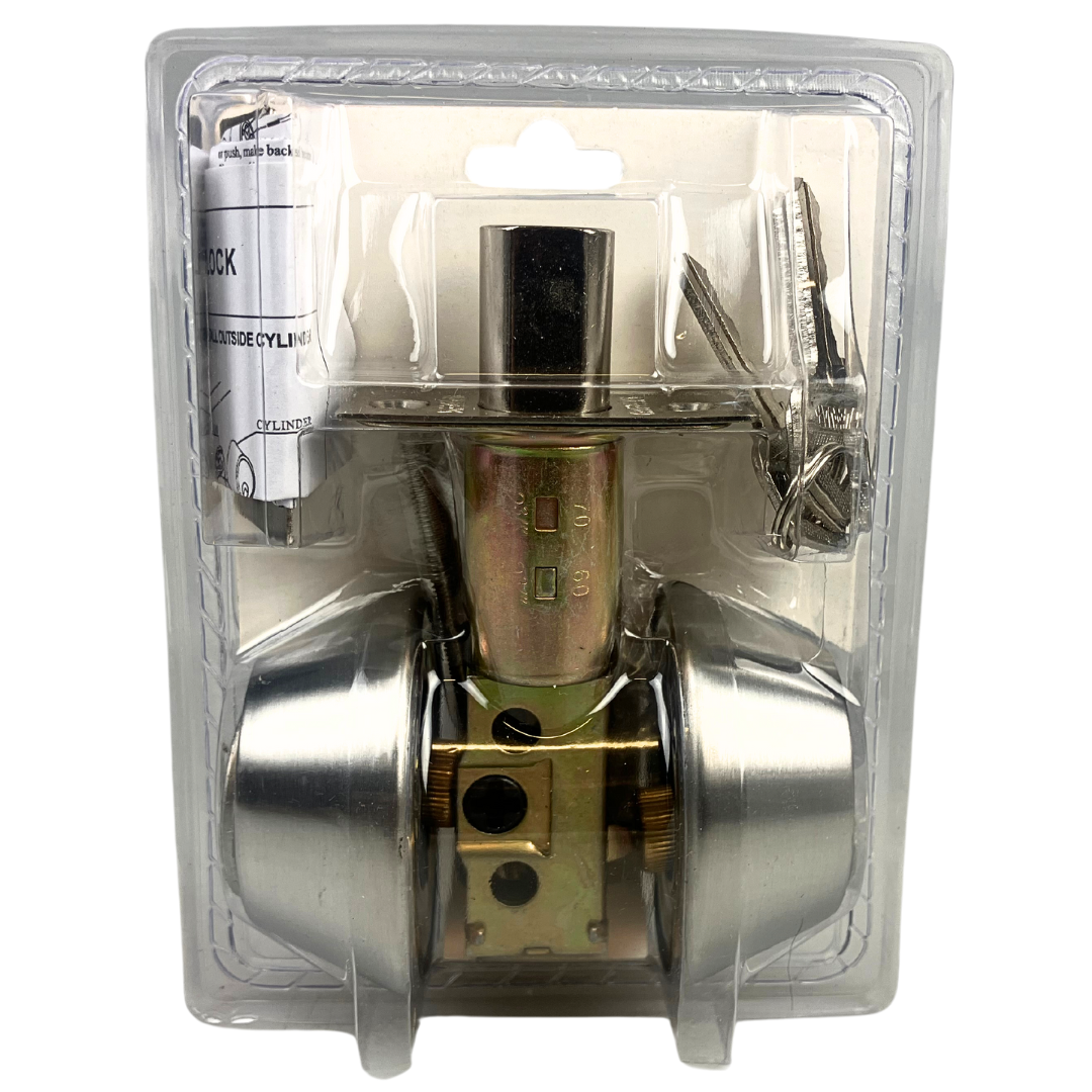 Secure Double Cylinder Deadbolt Lock with Adjustable Latch and Stainless Steel Finish  - TZ7352SS