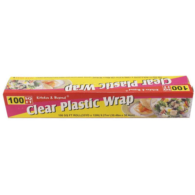 100 Foot Roll Of Clear Plastic Wrap For Food Storage (Pack of: 2) - D3-PL-WRAP-Z02 - ToolUSA