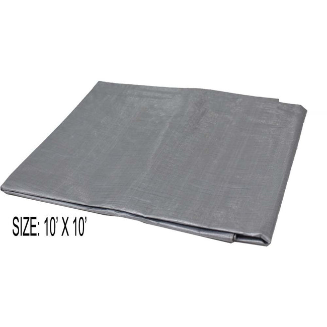 10x10 Foot Multipurpose Silver Tarp, 165 GSM - TS-51013 - ToolUSA