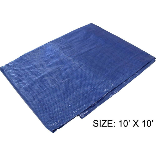 10x10 Foot Multipurpose Waterproof Blue Tarp, 70 GSM - TB-51011 - ToolUSA