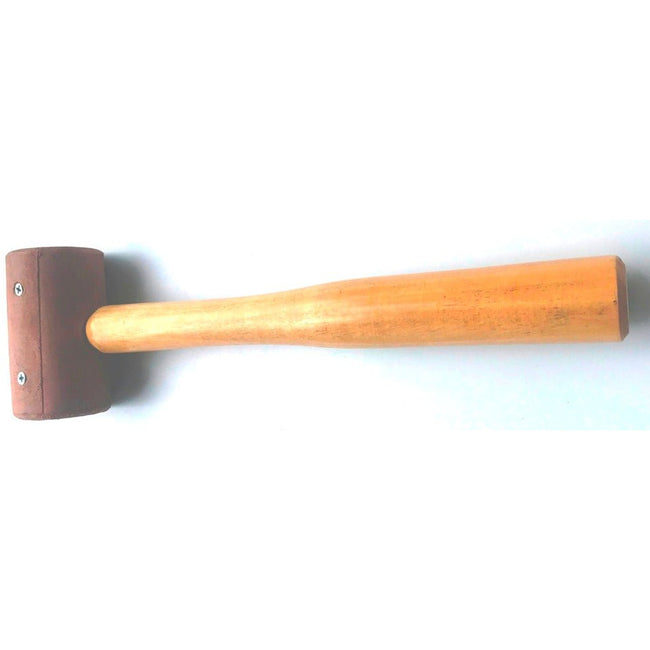 12.5" Rawhide Mallet - Wooden Handle - 3" Diameter Striking Surface - PH-00243 - ToolUSA