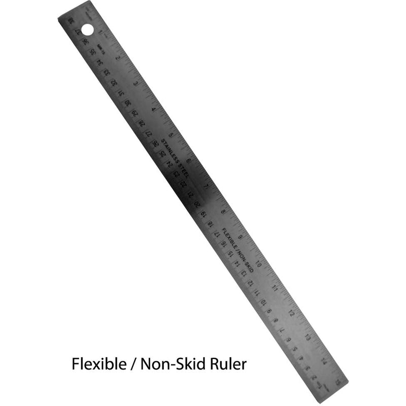 15 Inch Stainless Steel Ruler (Pack of: 2) - TM-10151-Z02 - ToolUSA