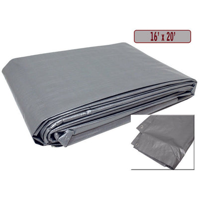 16x20 Foot Multipurpose Silver Tarp, 165 GSM - TS-31620 - ToolUSA