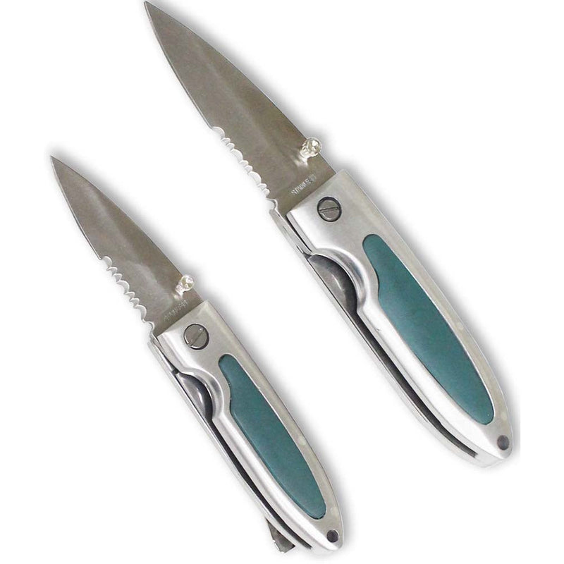 2 Piece Stainless Steel Pocket Knife Set - PK-20260 - ToolUSA