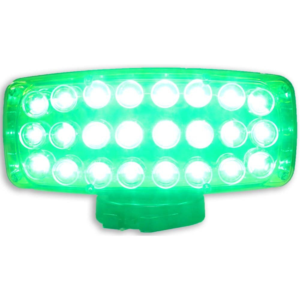 24 LED Steady/Flashing Green Light with Magnetic Base - 7" x 3" - SF-09802 - ToolUSA