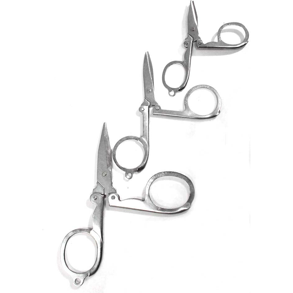 3 Piece Stainless Steel Folding Scissors In 3 Popular Sizes - SC-65345 - ToolUSA