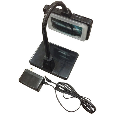 30 LED Heavy Desktop Magnifier - 3x Rectangular Lens - Black - MG-15163 - ToolUSA