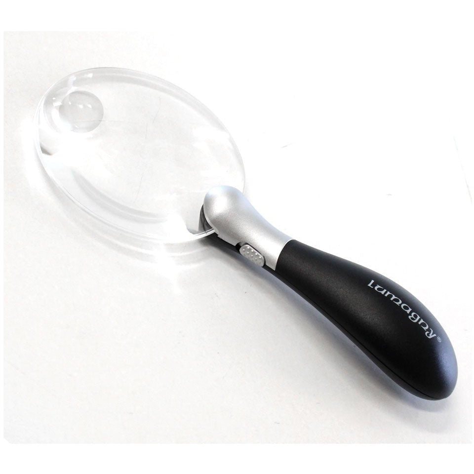 3.5 Inch Rimless Illuminated Hand-Held Magnifier - MG-14676 - ToolUSA