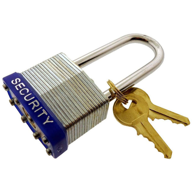 40mm Long Shank Padlock - Hardened Steel Shakle - TZ7314L-YY - ToolUSA