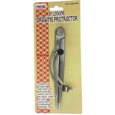 6" Locking Drawing Protractor - TZ-14909 - ToolUSA
