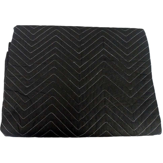 Black Moving Blanket with Cotton Padding - TC500-MB - ToolUSA