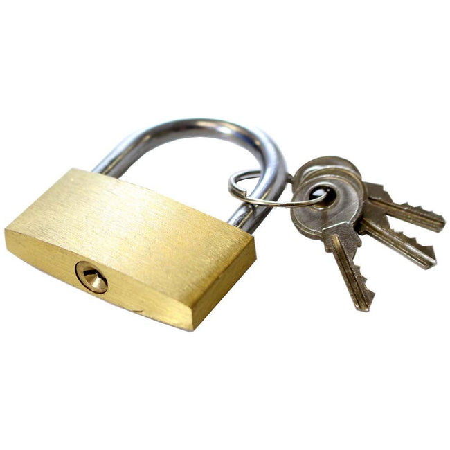 Brass Padlock (Pack of: 2) - LOCK-07305-Z02 - ToolUSA