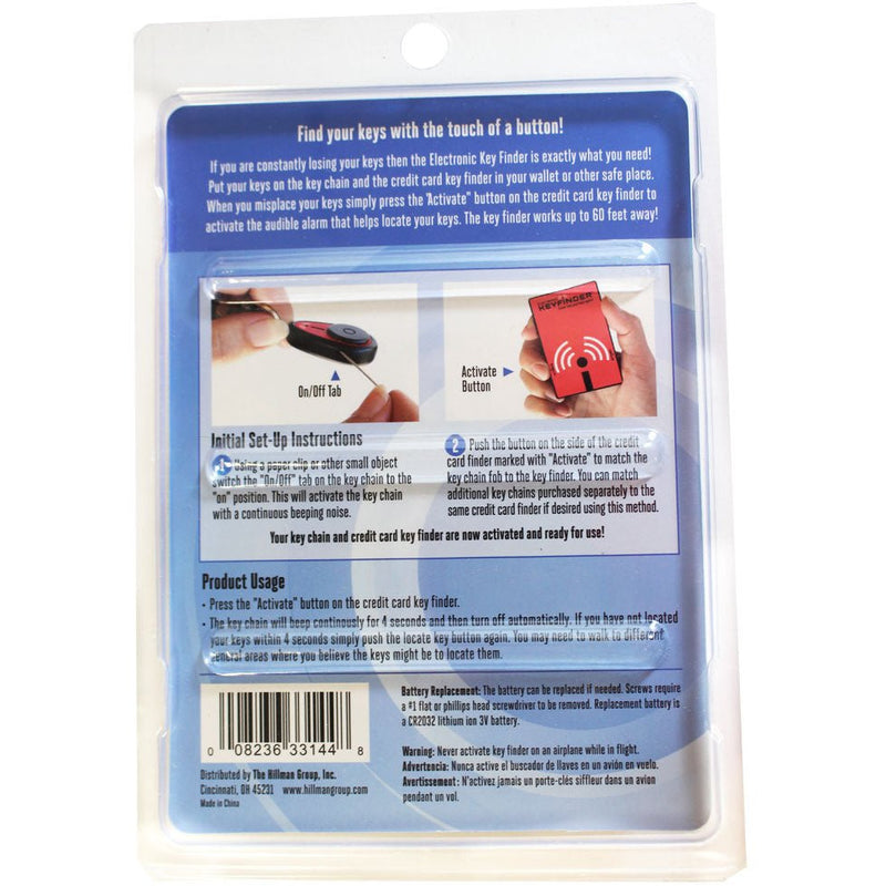 Electronic Key Finder Card, And Key Ring Attachment With Batteries - HI-701319 - ToolUSA