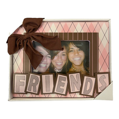 Friend's Beautiful Pink and Brown Picture Frame, 7 x 9 inches - HH-WF-10458 - ToolUSA