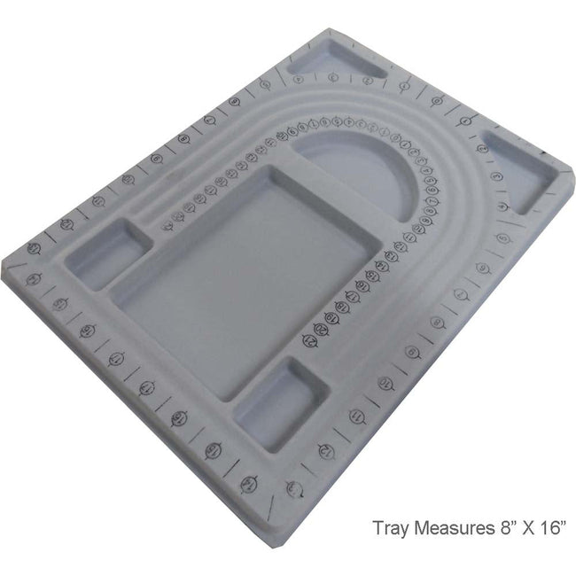 Gray Fur Covered Bead Tray - 12x9 Inch - TJ05-91770 - ToolUSA