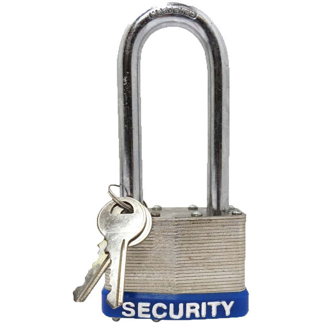 LAMINATED LONG SHACKLE PADLOCK/ 40 MM - LOCK-17314 - ToolUSA