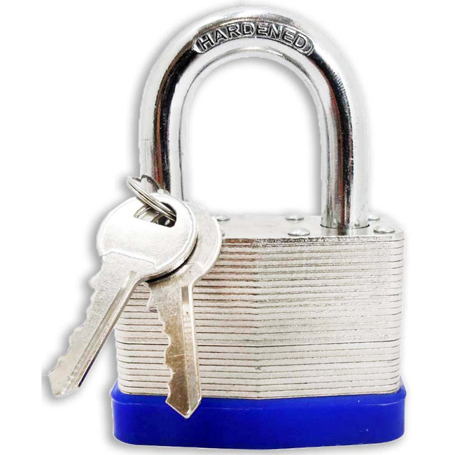 Laminated Padlock - 30mm - Hardened Steel Shackle - LOCK-07313 - ToolUSA