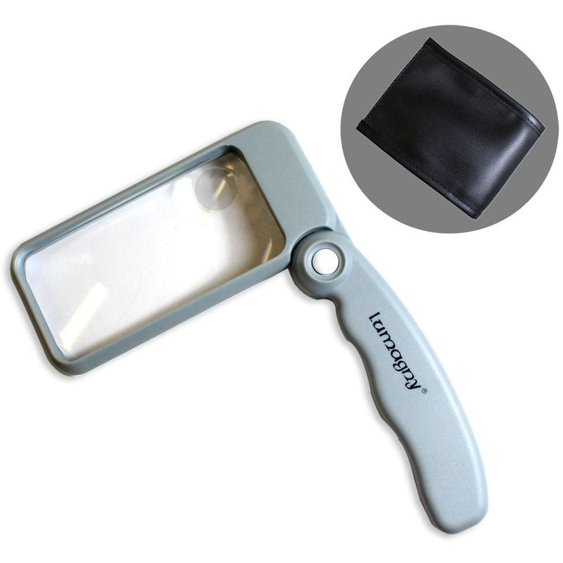 Lumagny 2x/4x Gray Folding Illuminated Magnifier - MP-07542 - ToolUSA