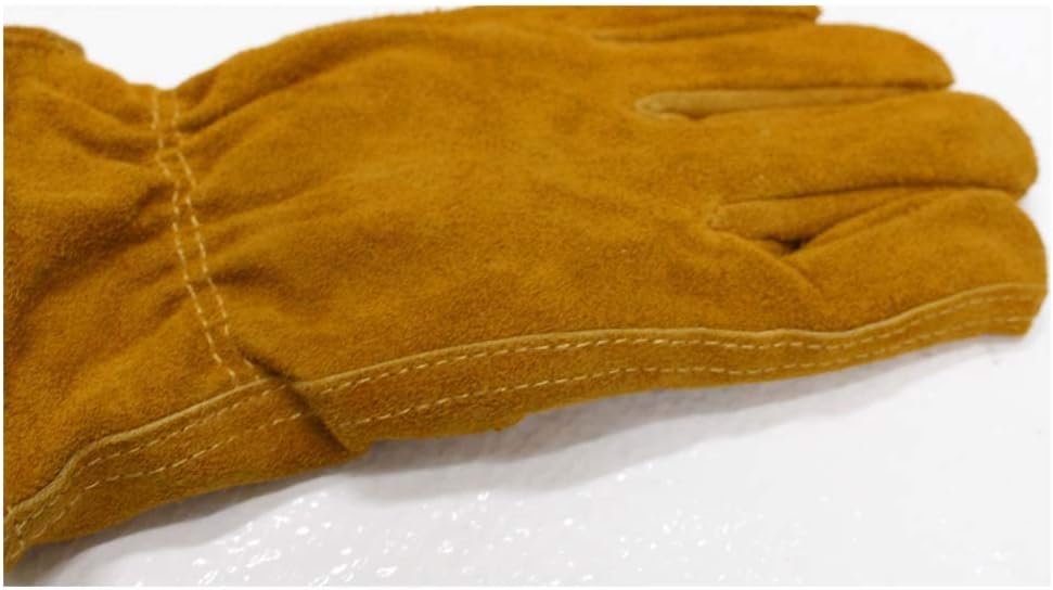 Men's Brown Split Grain Pile Lined Gloves
