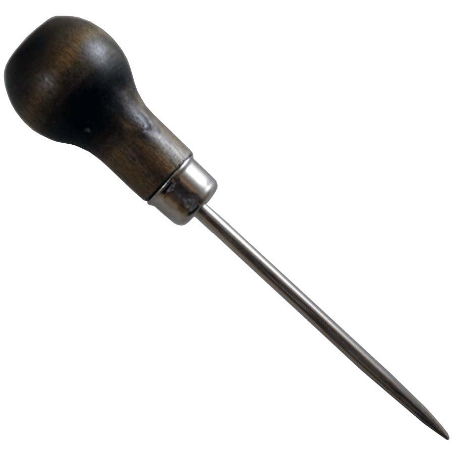 Mini 4-1/2 Inches Awl Long with Wooden Bulb-Shaped Handle - TJ-TJ1418-YW - ToolUSA