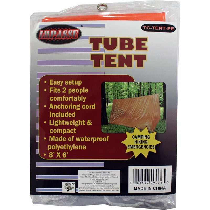 Polyethylene Camping Hiking Emergency Tube Tent - TC-09938 - ToolUSA