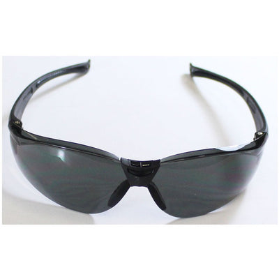 Safety Glasses | Black Frame & Dark Smoke Mirror Glass (Pack of: 1) - EY5DP - ToolUSA