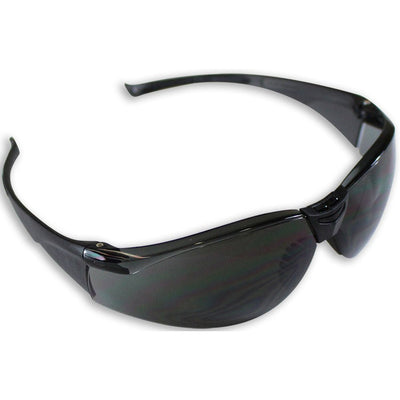 Safety Glasses | Black Frame & Dark Smoke Mirror Glass (Pack of: 1) - EY5DP - ToolUSA