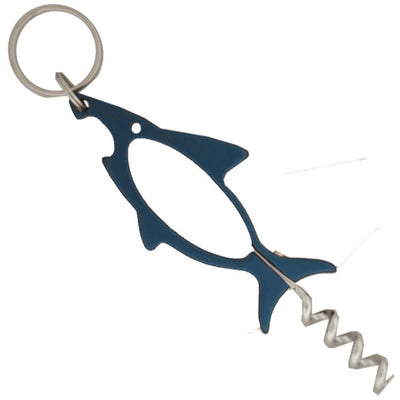 Shark-Shaped Bottle Opener With Corkscrew On A Key Chain - TR101-FS-YW - ToolUSA