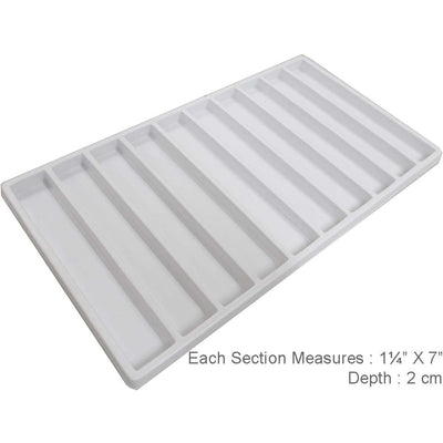 White Plastic Tray Insert - 10 Compartments (Pack of: 2) - TJ05-24100-Z02 - ToolUSA